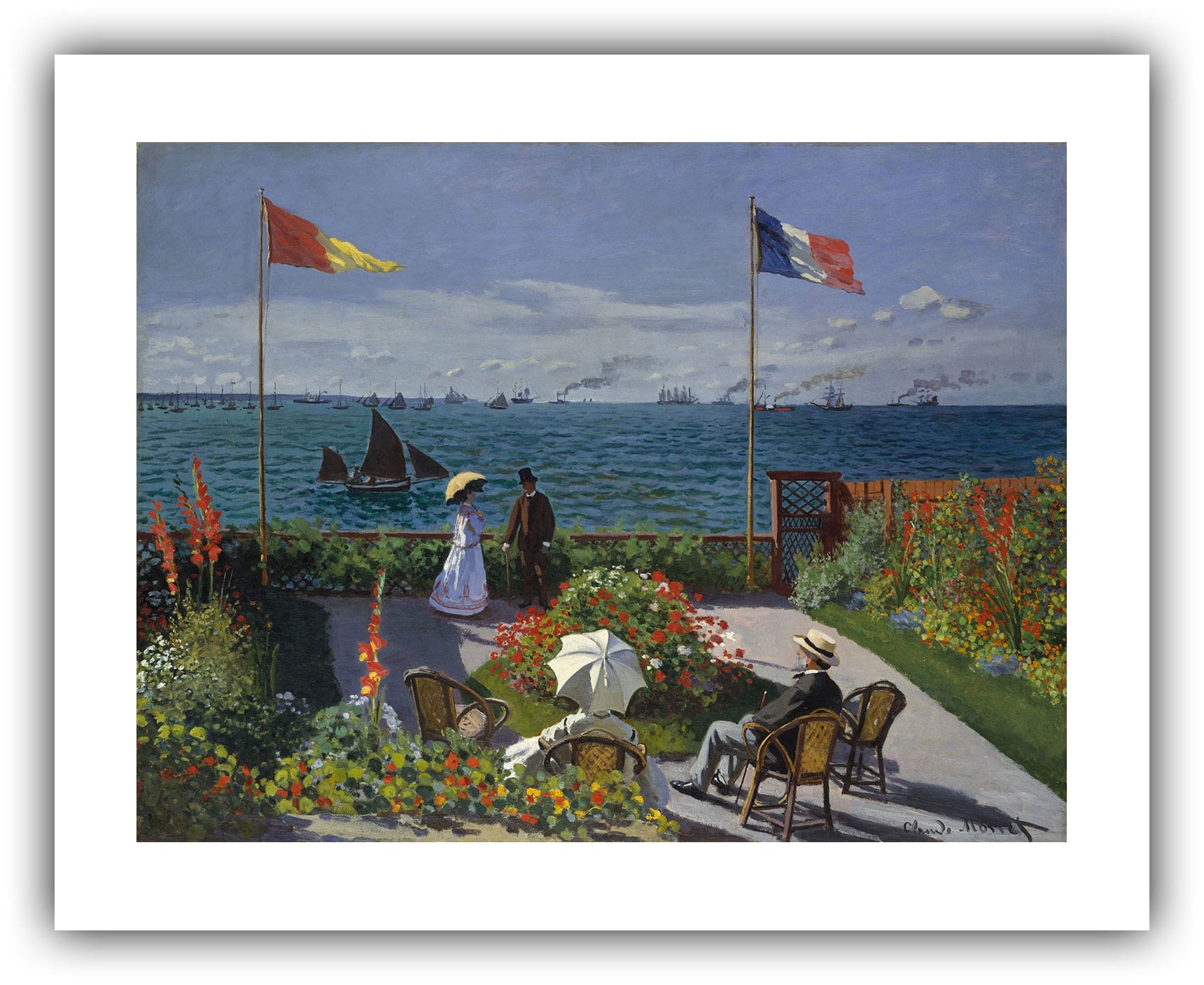 Claude Monet Garden At Sainte Adresse The Ibis